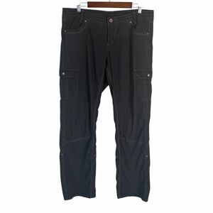 Kuhl Cargo Roll Up Hiking Pants Black Straight Leg Women's 16